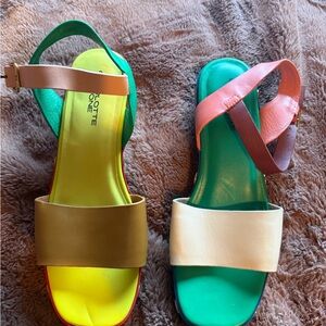 Charlotte Stone Colorful Strap Sandal Clogs